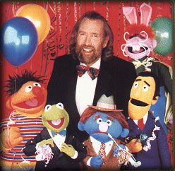 Jim Henson and his Sesame Street characters